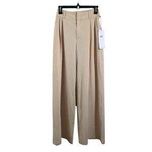 ALO Yoga Cream Textured High Waist Dreamscape Trouser Pants XS (2-4)